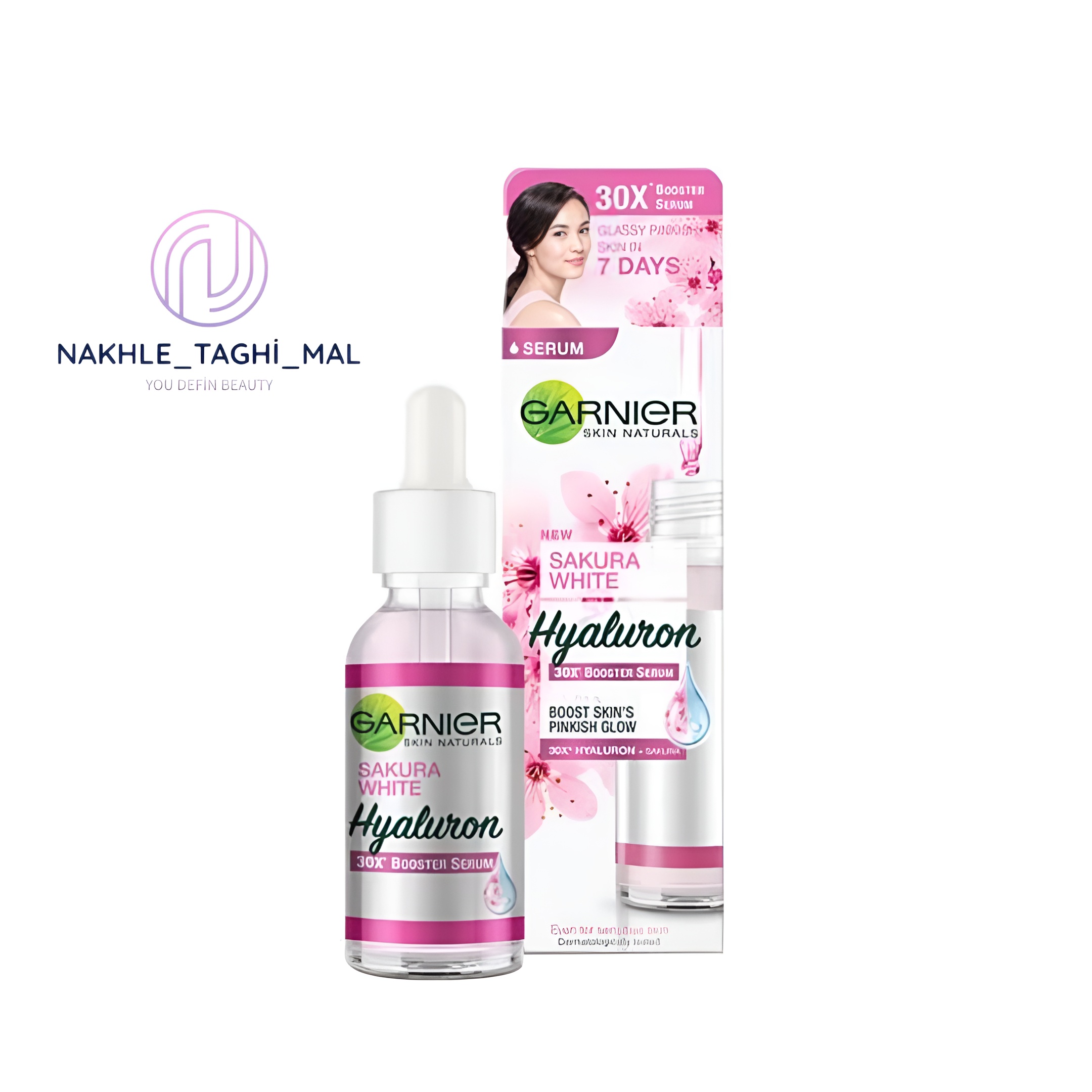 1735454124585_tg6g2i_2_0 سرم صورت ساکورا سفید وهیالورون گارنیر (Garnier - Image 1